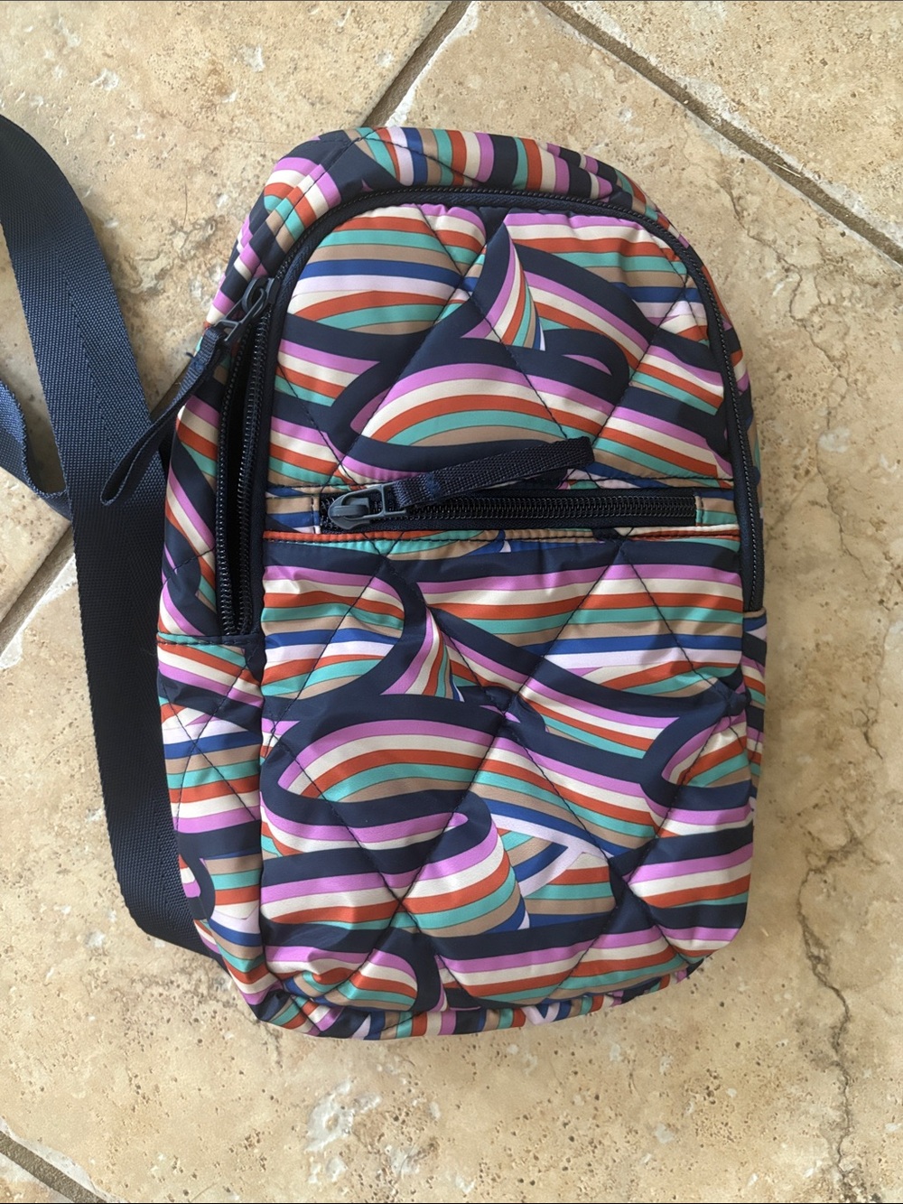 Vera Bradley Quilted Striped Crossbody Bag - Multicolor